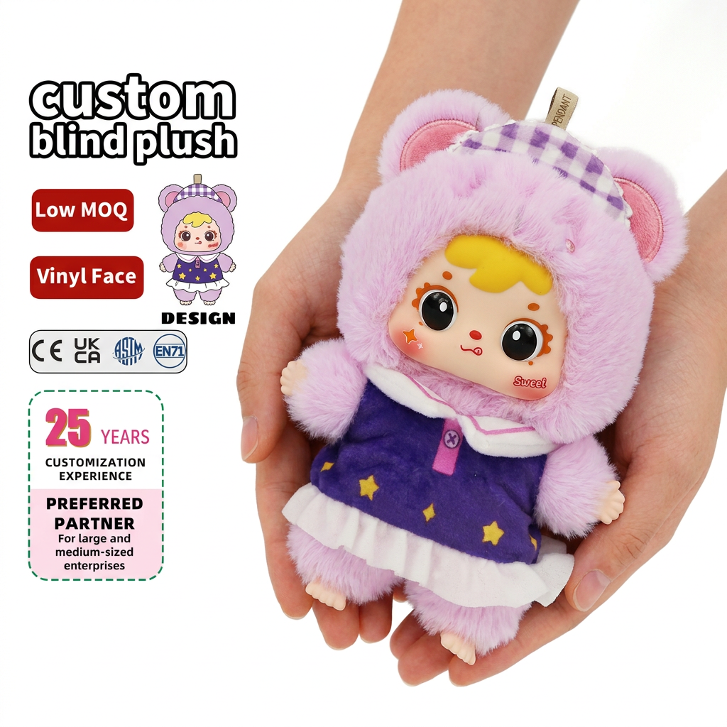 Mini Plushie Toy Original Designer Cute Animal Plush Dolls Make Collectible Toys Gift Monsters Custom Blind Box Toys