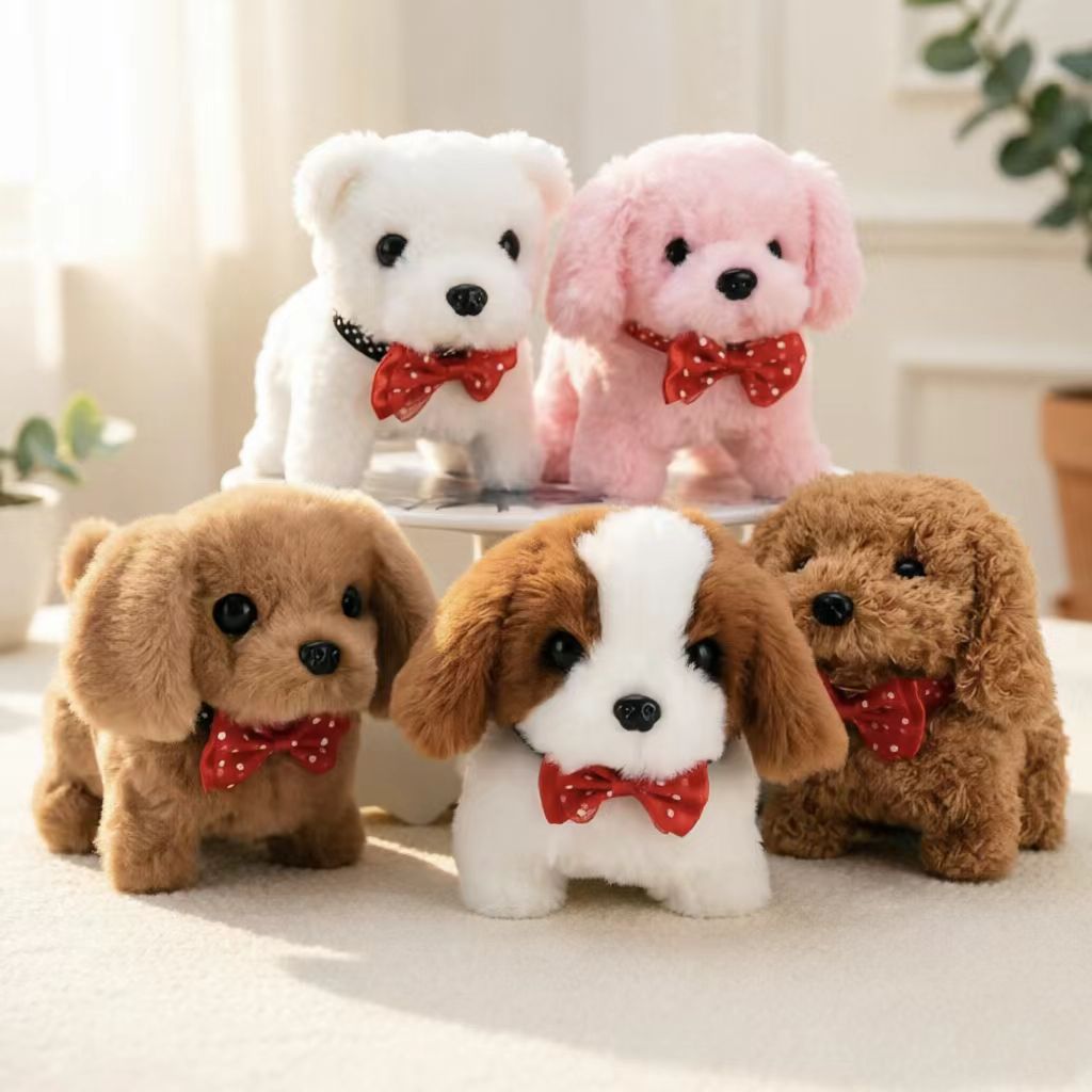 Cute Interactive Electronic Puppy Dog Robot Washed Super Soft PP Cotton Plush Toy Boodoo Custom Stuffed Animal Comforter Tail