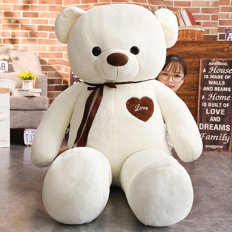 Wholesale Factory Cute Giant Size Doll Cuddle Ribbon Give Girlfriend Present Stuffed Toy Big Large Plush Toy Teddy Bear