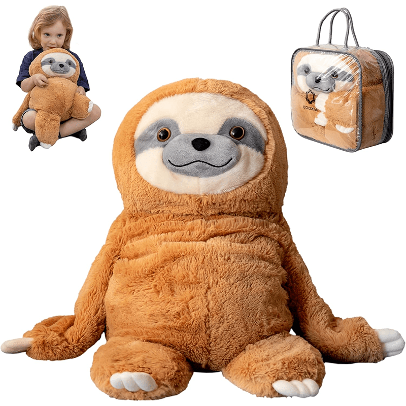 Customized Weighted Stuffed Animal Toy Long Plush Polyester Sloth Custom Plush Toy 5Lbs Weighted Beads Stress Relief