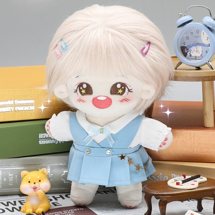 Hot 20cm Custom Cotton Stuffed Doll College Lolita Dress Plush Toy Kpop Doll for Girl