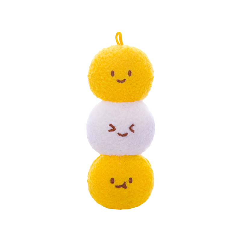 Custom Mini Plush Keychain Toy Corporate Promotion Gift Tri-Color Dumpling Food Service Mascot Expressive Imagery Sample Making