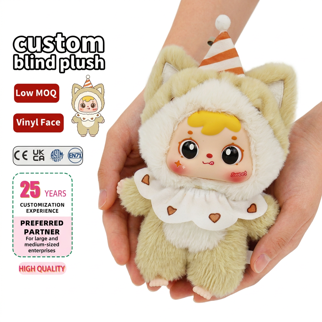 Mini Plushie Toy Original Designer Cute Animal Plush Dolls Make Collectible Toys Gift Monsters Custom Blind Box Toys