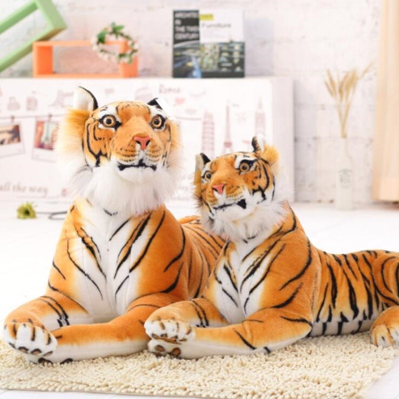 Lifelike Wild Animal Tiger Stuffed Animal Plush Toy for Home Decoration