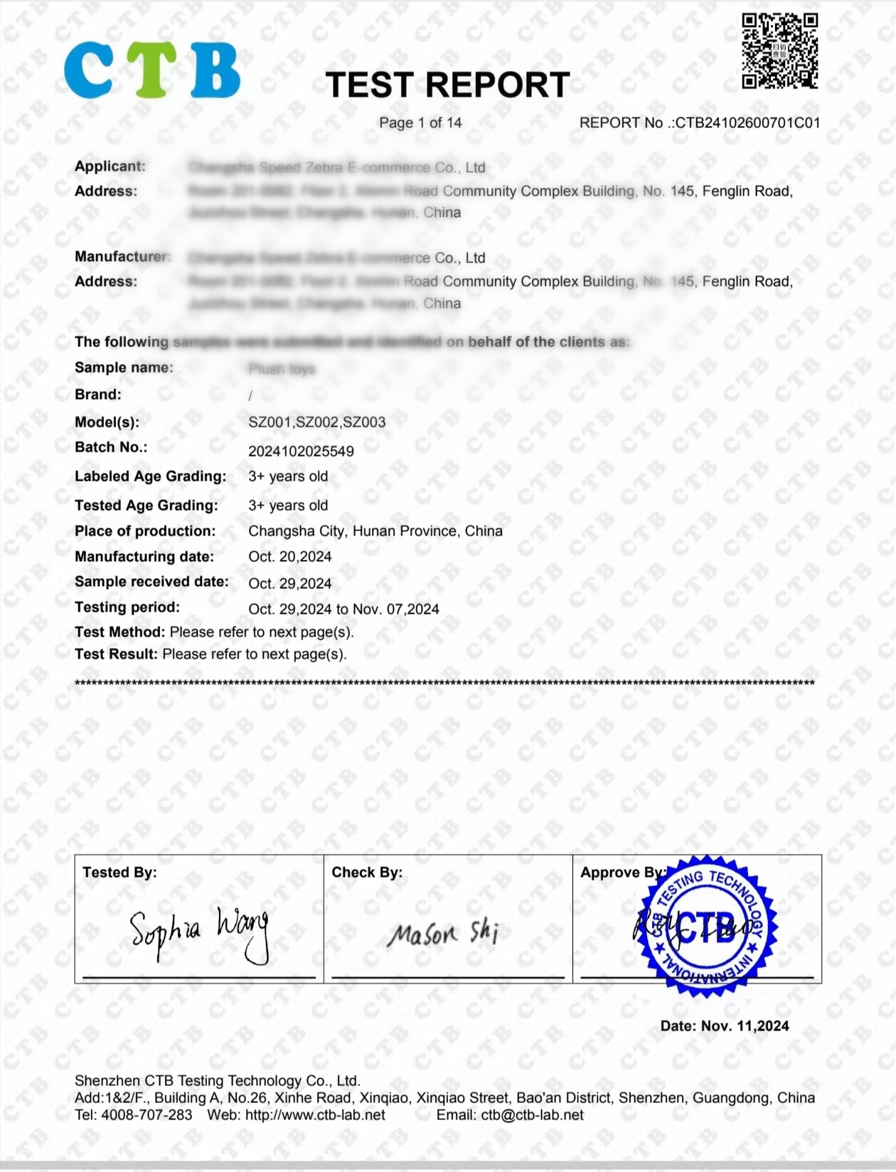 Safety Standard Certificate 3