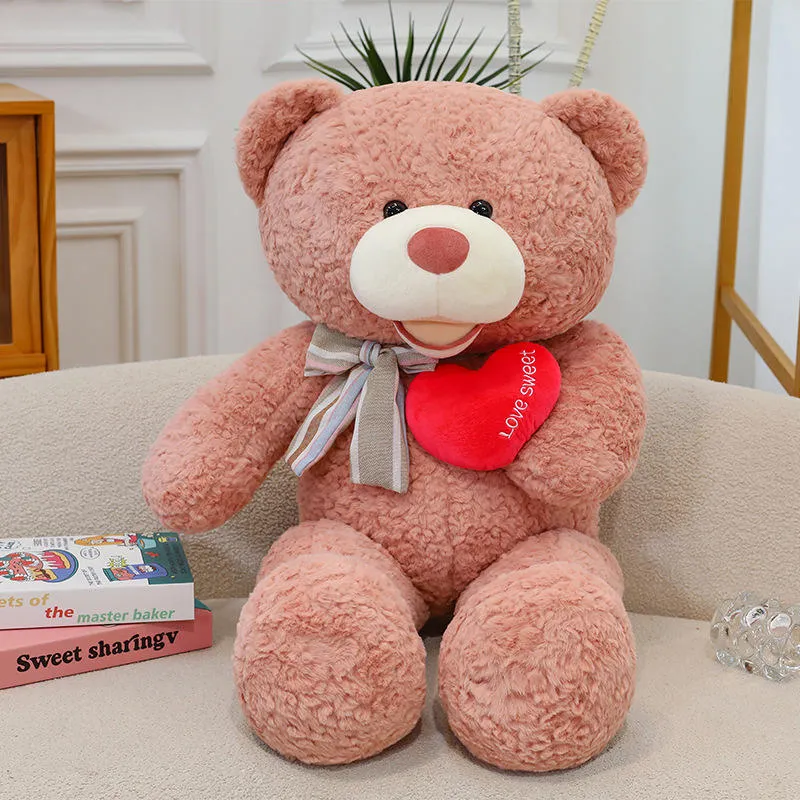 Custom Teddy Bear Plush Heart Stuffed Animal Soft Toy Promotional Gift Manufacturer