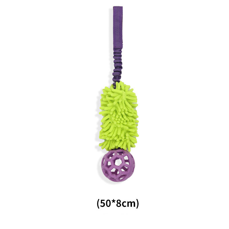 Durable Cotton Dog Multi-Color Plastic Ball Interactive Pull Bite Bouncing Feature Pet Molar Plush Tug Lucky Dog Chew Box
