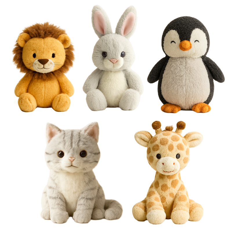 Manufacturer Custom Sitting Animal Plush Toy Custom Size Color Zoo Animal Stuffed Doll for Brand Gift