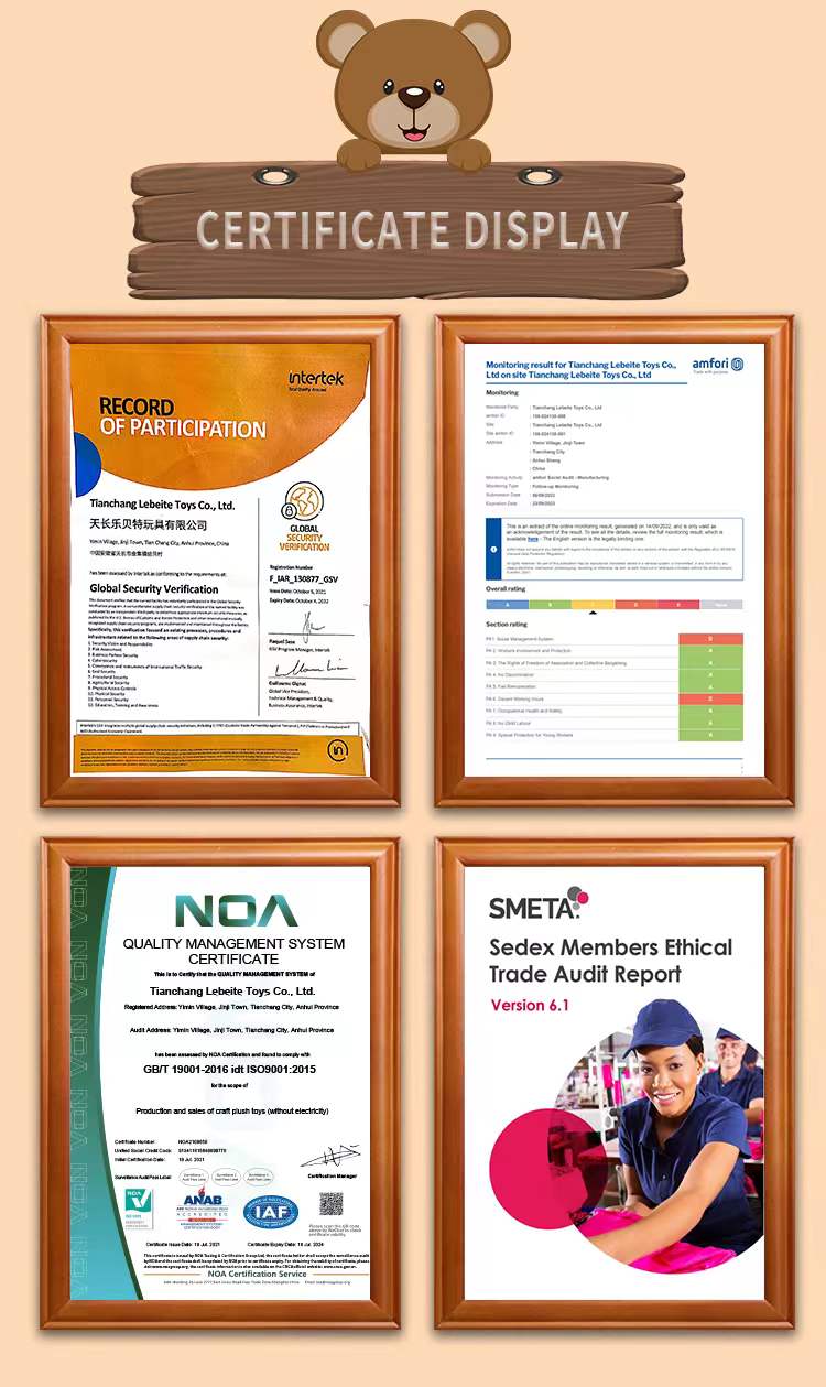 Product quality certifications