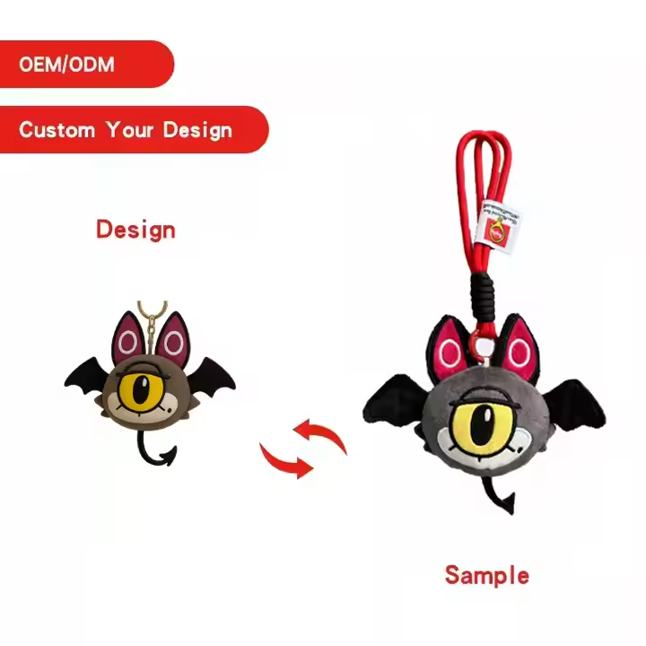 Custom Mini Plush Keychains Small Special Design Game Embroidered Plush Stuffed Animal Cute Bunny Toy