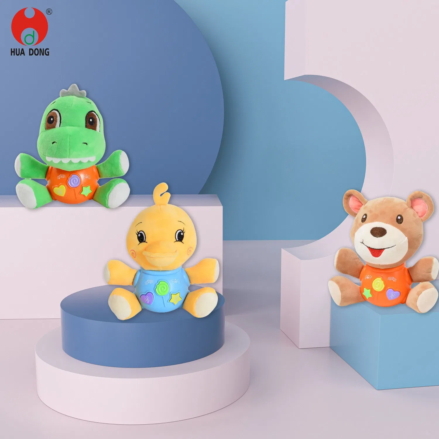 Factory Direct Selling High Quality Baby Plush Toy Musical Electric Toddler Stuffed Toy Yellow Color Duck Soothing Lights Children Toys as Promotional Gift Toy
