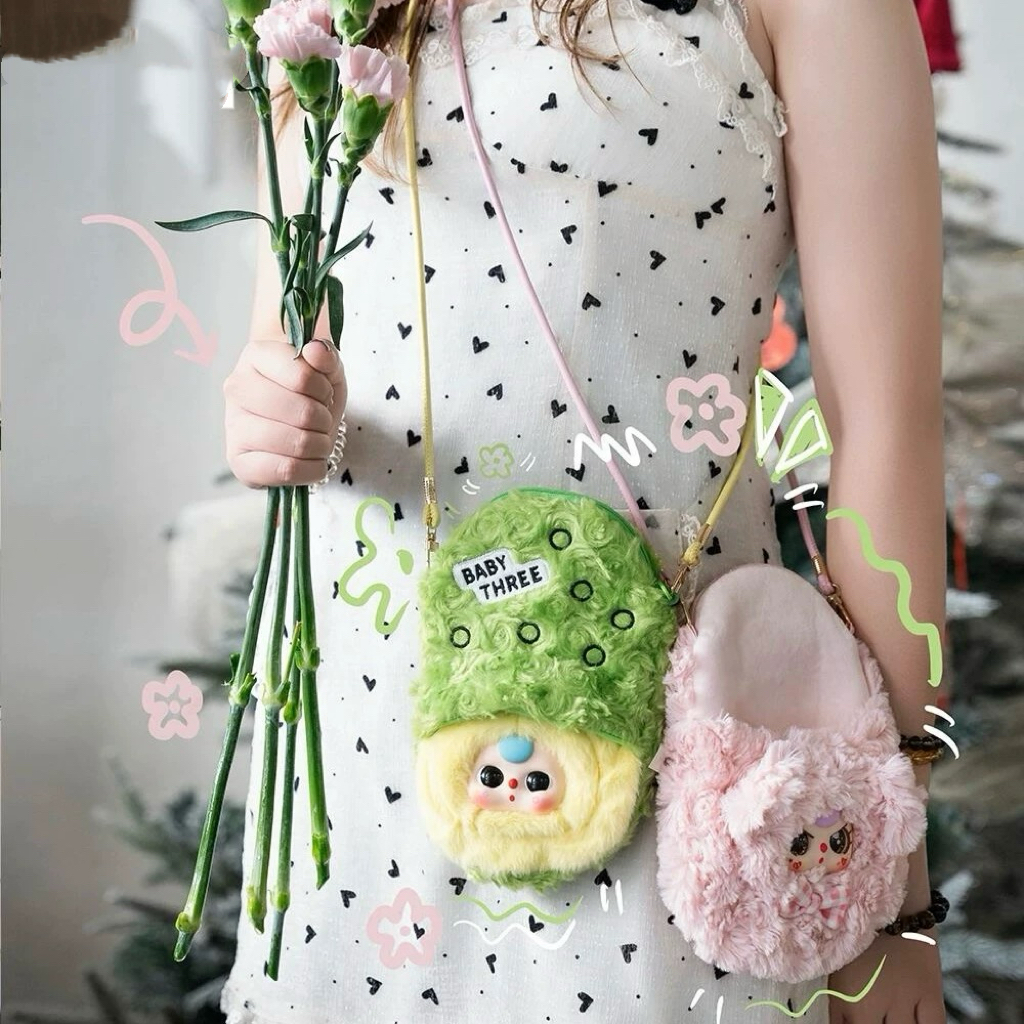 Authentic Baby Three Plush Blind Box Doll Phone Bag Collectible Gift Animals Theme