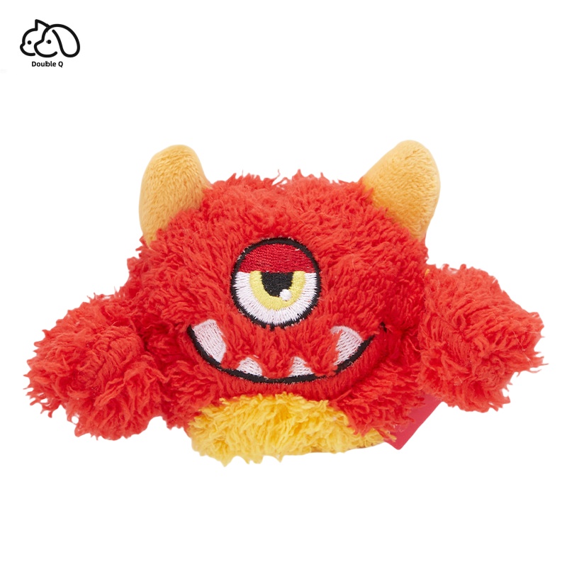 New Design Qmonster Pet Squeaky Plush Toy Treasure Sound TPR Massage Oral Elastic Dog Toy Plush Pet Supplies