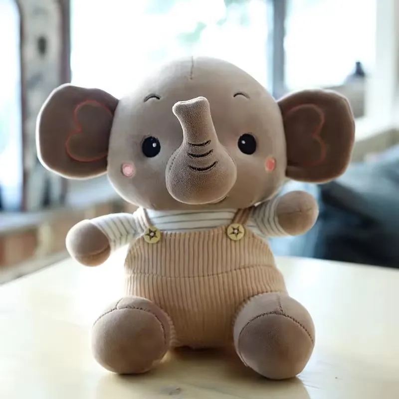 Adorable Long Trunk Elephant Plush Doll for Kids' Birthday Gift