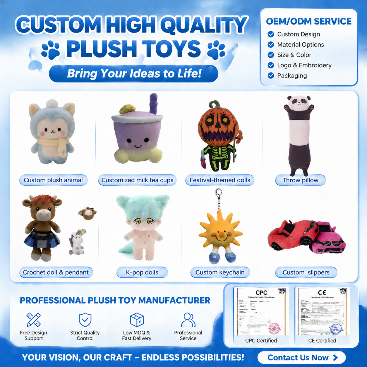 Weighted Custom AI Interactive Plush Toys Pp Cotton Filling Emotional Support Sensory Stuffed Plushies for Bedside Companionship