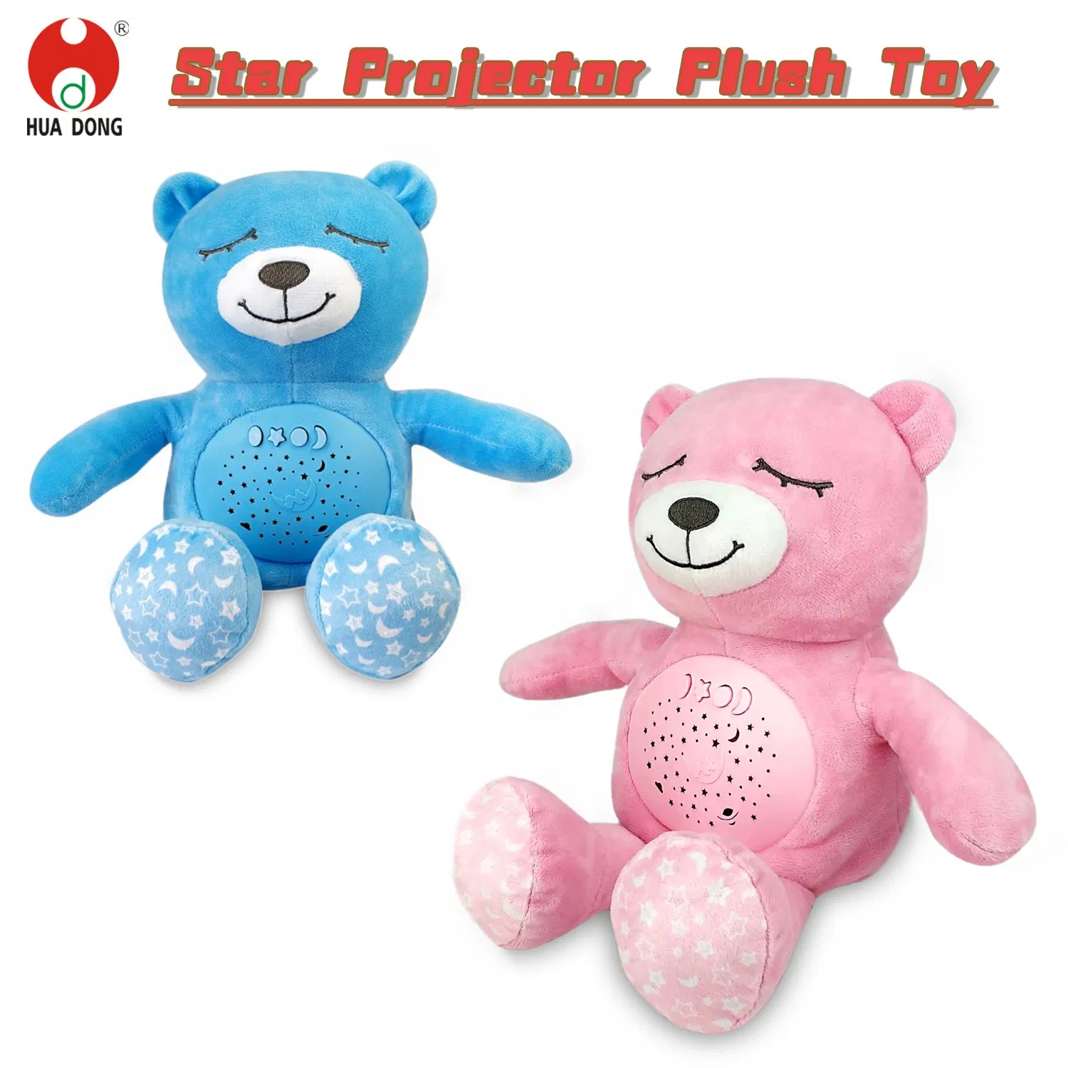 Wholesale New Trends Products Factory Plush Toys Musical Light Projector Sleep Toy For Baby Cute Animal Shape Stuffed Toy Baby Accompany Plush Toy