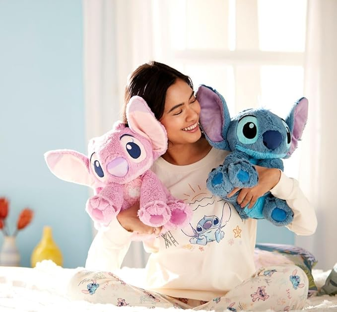 Whole Sales Official Stitch Medium Soft Toy Plush Dolls for Kids, Cuddly Character with Fuzzy Texture and Embroidered Details, Flexible Floppy Ears