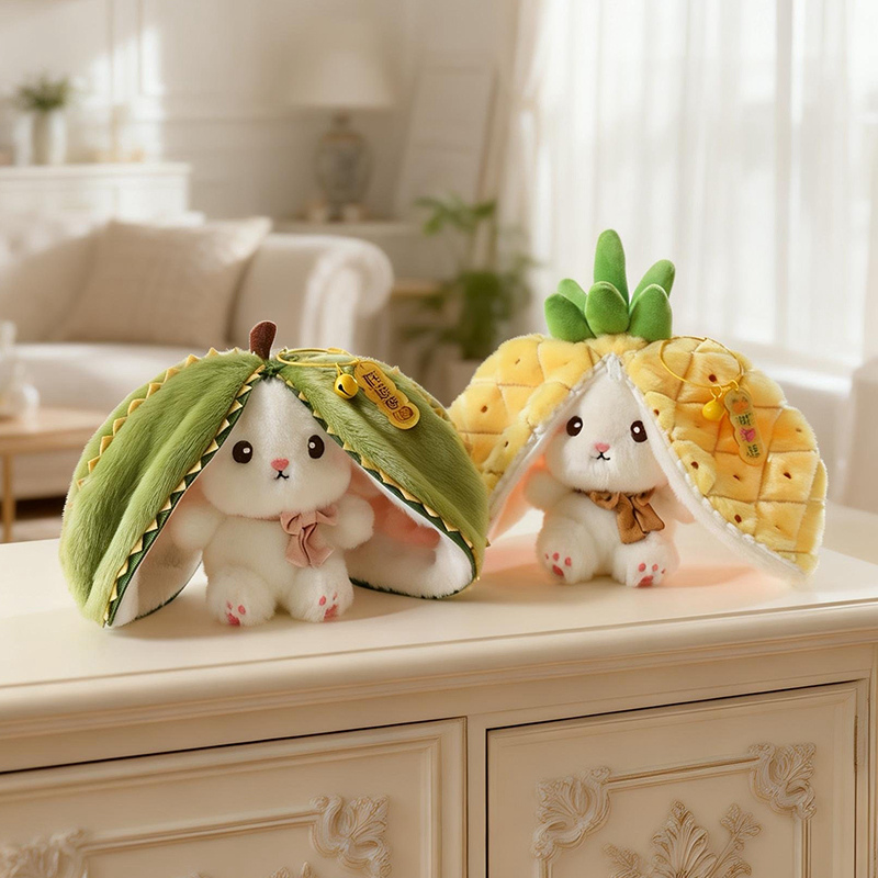 Bunny Fruit Plush Keychain