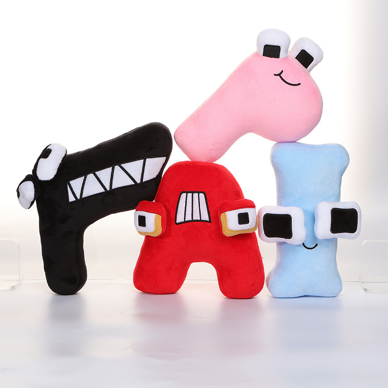 26 Style Alphabet Lore Plush Anime Doll Kawaii 26 English Letters Stuffed Toys Children's Enlightenment Education Doll Play