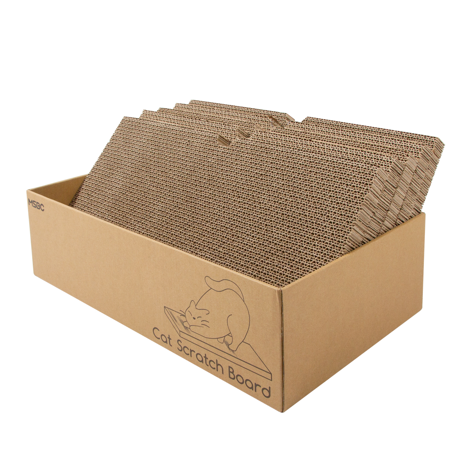 5 In 1 Cute Custom Pattern Cat Scratcher Bed Corrugated Paper Cat Scratcher Cardboard Interactive Toy Cat Scratcher