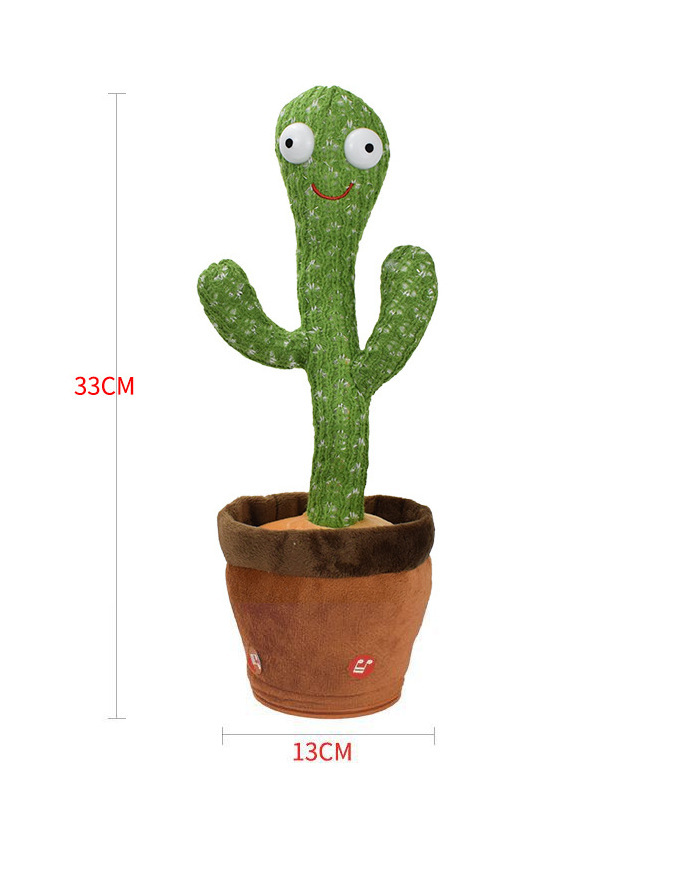 Lovely Talking Plush Writhe Doll Cute Soft Kids Education Toy with Music Dance Cactus Toy with Sound Record PP Filling Bag Style