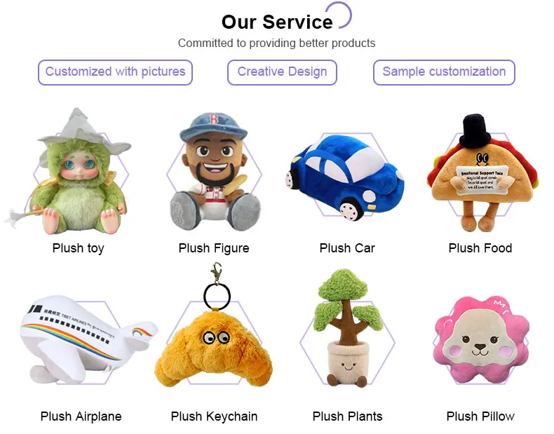 Custom OEM Squishy Plush Toys Cute Cartoon Anime Kawaii Soft Stuffed Pillows High-Quality Plush Dolls for Sale