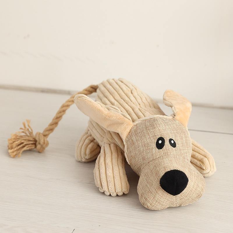 Eco-Friendly Animal-Shaped Dog Squeaky Toys Fashion Bite-Resistant Pet Plush Toy Fluffy Soft Pet Stuffed Toy