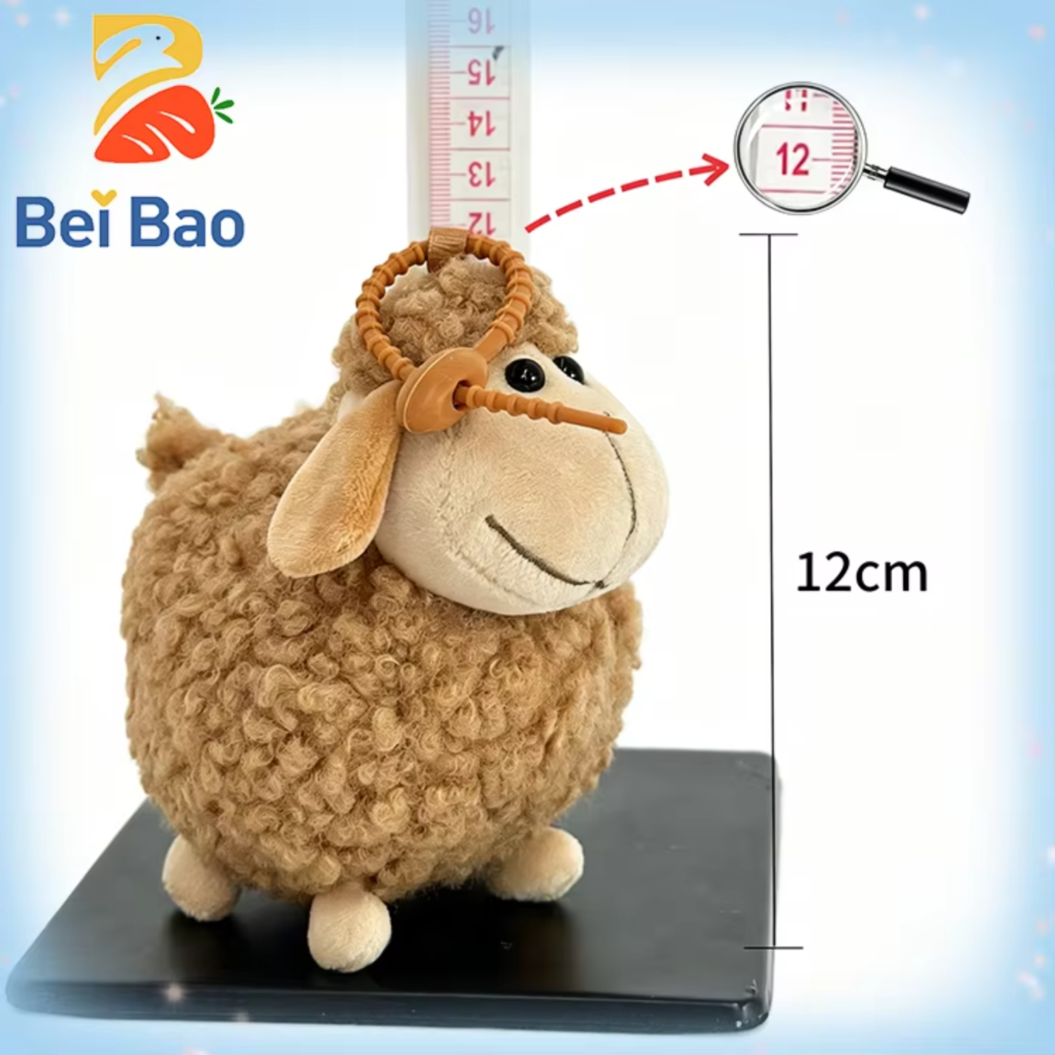 Custom Logo 10cm Lamb Plush Keychain Private Label Super Soft Sherpa Sheep Pendant Small Batch Stuffed Toy for Promotional Gift