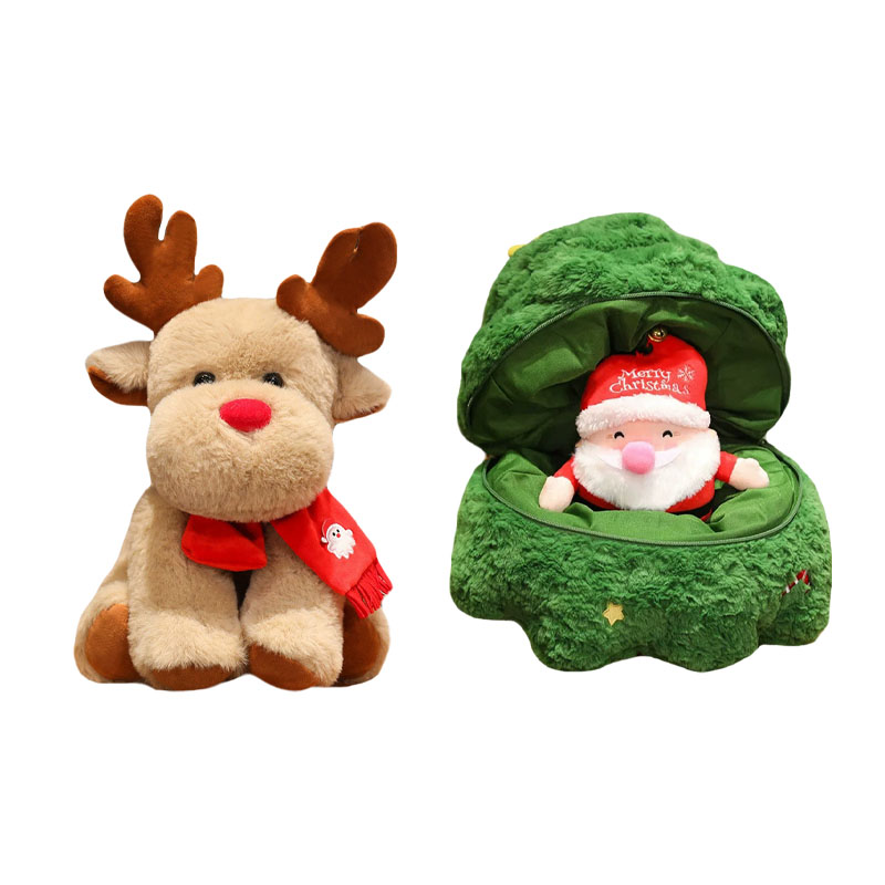Hot Sale Christmas Stuffed Plush Toy Christmas Decoration Toy Customized Santa Plush Custom Logo Christmas Plush