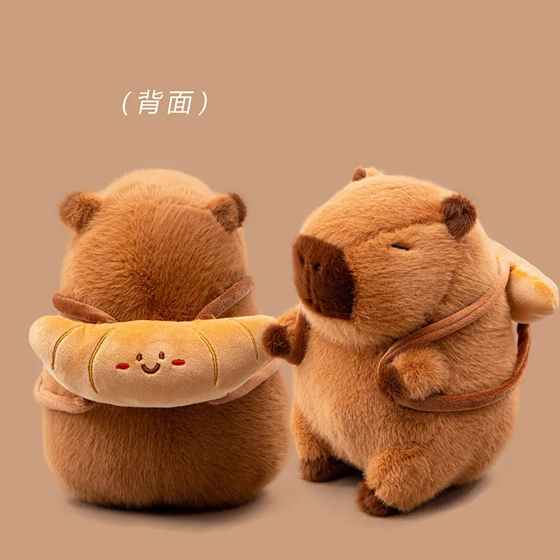 Hamburger French Fries and Pear Capybara Plush Toy