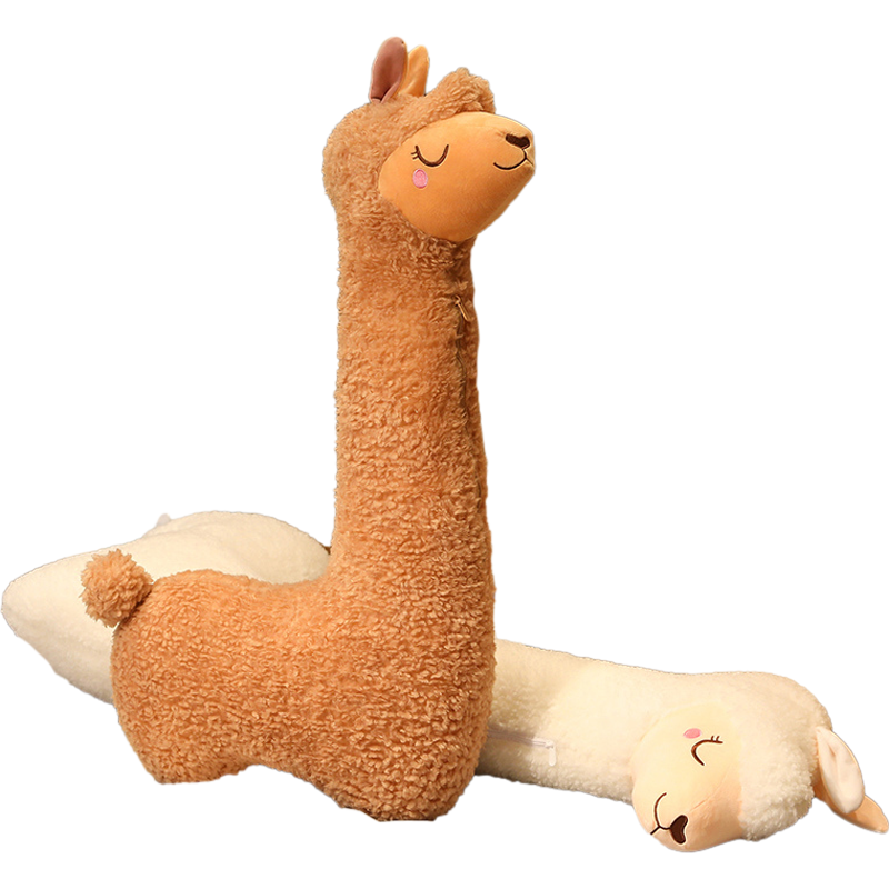 Factory Wholesale Cute Plush Toy Stuffed Animal Soft Plush Giant Alpaca Toy with Plush Sleeping Alpaca Plush Toys