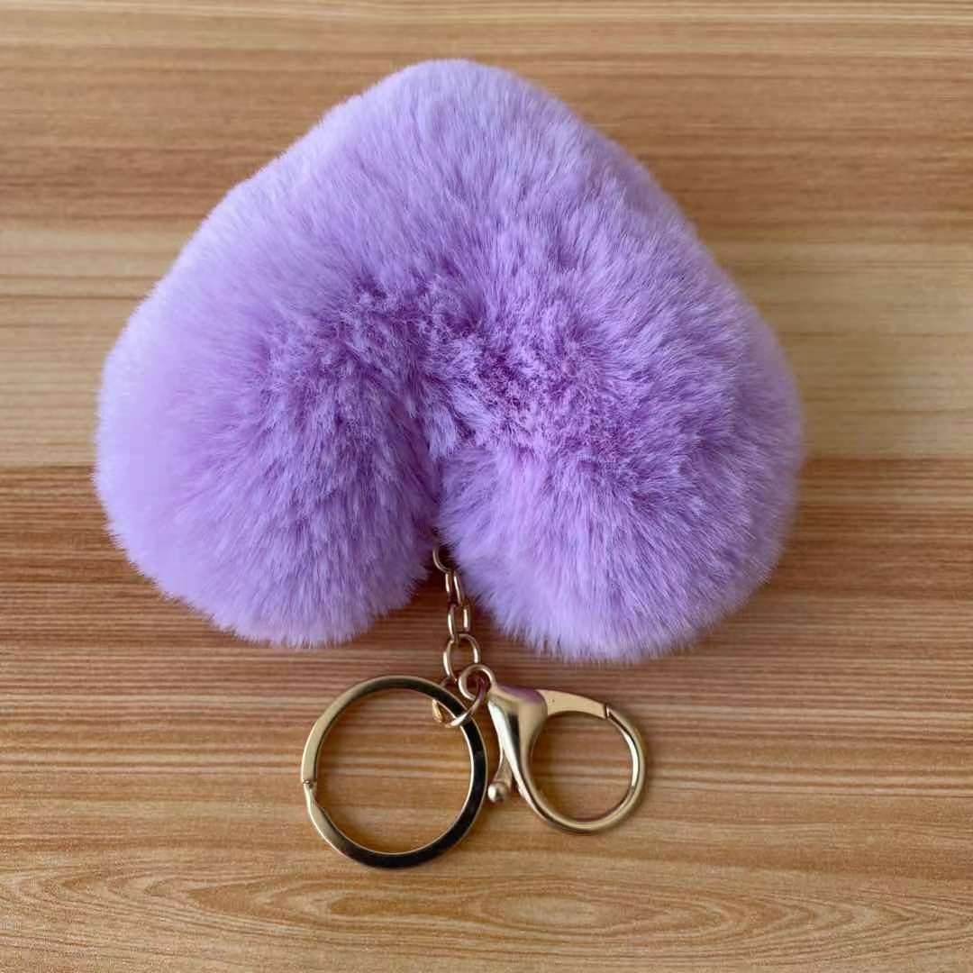 Multiple Fluffy Keychains Colors