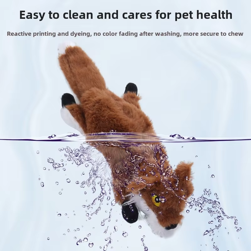 Best-Selling Unisex Interactive Dog Toys Bite-Resistant Long Plush Shell Bear Design Stress Relief Animal Stuffed Pets Supplies