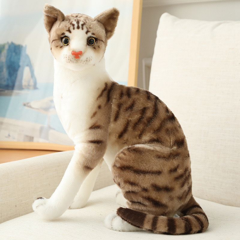Low Moq Personalized Simulated Animal cat Variety Plush Toys Stuffed Toys Children comfort Early Education Animal Plush Toy
