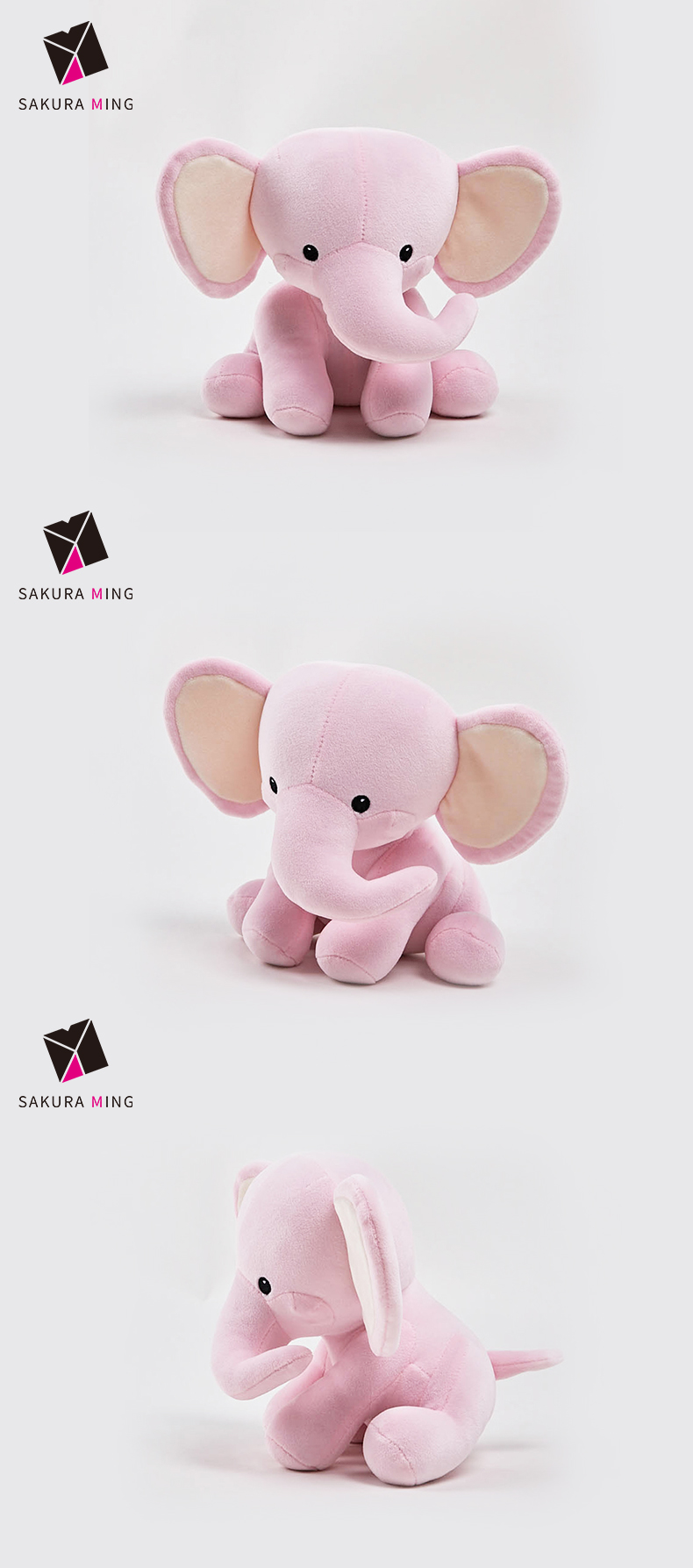 NEW Design Hot Sale Custom Elephant Plush Doll Plush Interactive Toy Cute Animated Plush Elephant Doll Soft Toys