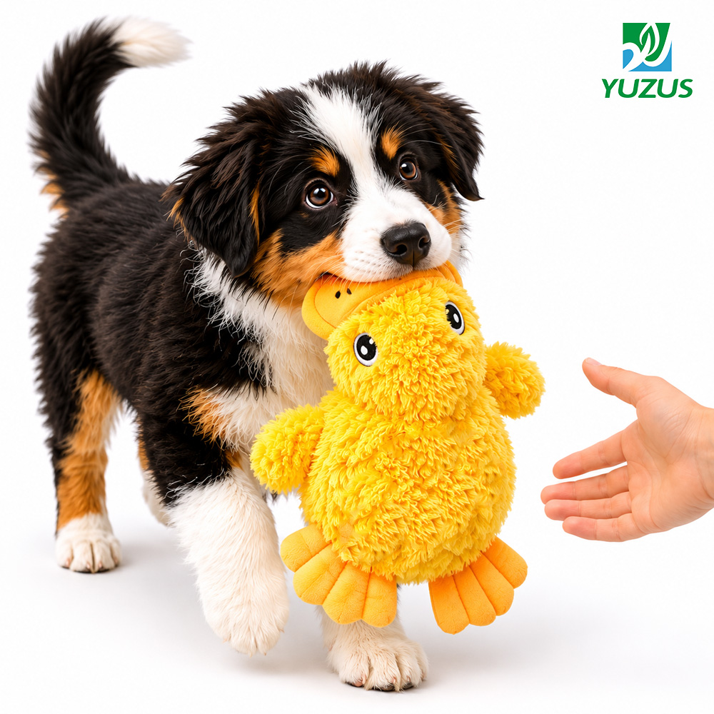 Stuffed Animal Duck Toy Puppy Bite Tug Toy Interactive Dog Toy Soft Dog Toy Plush Dog Chew Toy