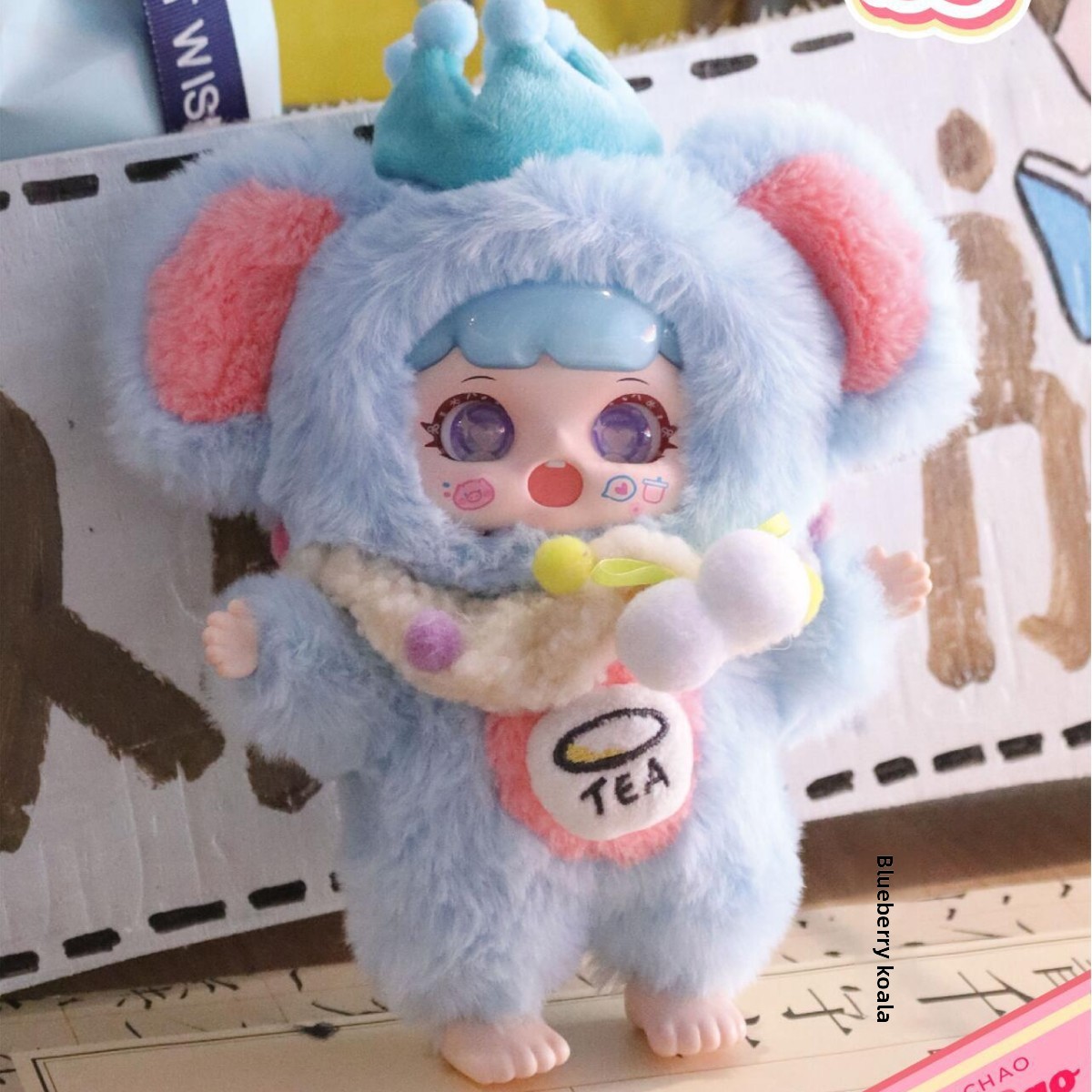 Man Chao Mouthful Sweet Series Collectible Model Toy Cute Winter Doll Ornament Plush Blind Box 1/12 Unisex 12+