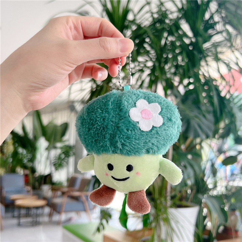Vegetables shapes plush toy keychain pendant product view 2
