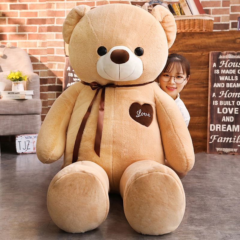 Wholesale Factory Cute Giant Size Doll Cuddle Ribbon Give Girlfriend Present Stuffed Toy Big Large Plush Toy Teddy Bear