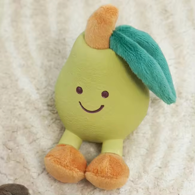 Fruit Shape Short Plush And Latex Dog Squeaky Toy Interactive Pet Chew Play Toy For Pet Stores And Wholesalers