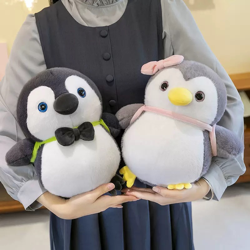 Cheap Price Customize Giant Cute Themed pink Gray penguin Plush Toys Newborn Suitable Plush Animal Toys From Character / Drawing