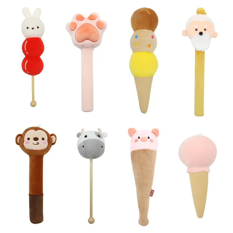 Innovative and Fun Cartoon Cute Animal Fabric Plush Massage Hammer Toy