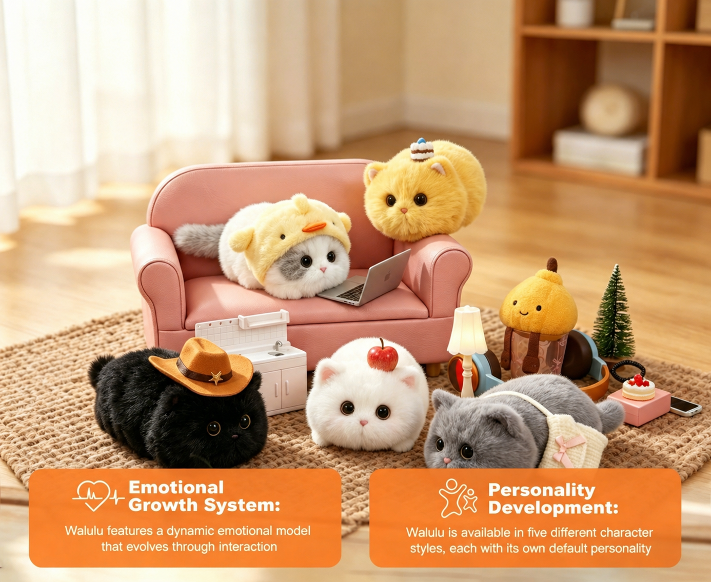 Walulu Interactive Cat Toy Custom OEM ODM Bot Plush Smart Talking Pet for Children Emotional Play Wholesale Supplier