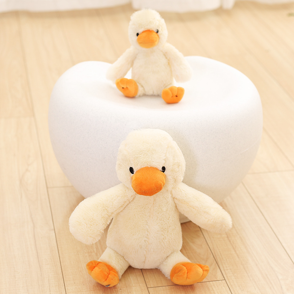 Dog Stuffed Animal Eco-Friendly Durable Chew Toys Soft Pillow Snuggle Cuddle Puppy Interactive Plush Duck Shape Gift Toy
