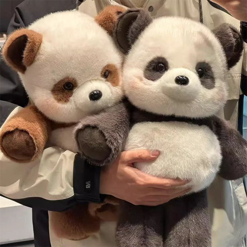 Cute Colorful Run Panda Plush Toys Soft Stuffed Animal Doll for Kids and Home Decor