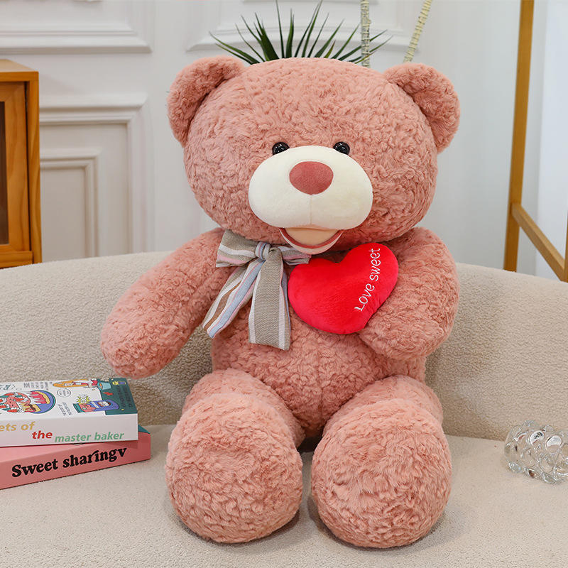 Custom Teddy Bear Plush Heart Stuffed Animal Soft Toy Promotional Gift Manufacturer