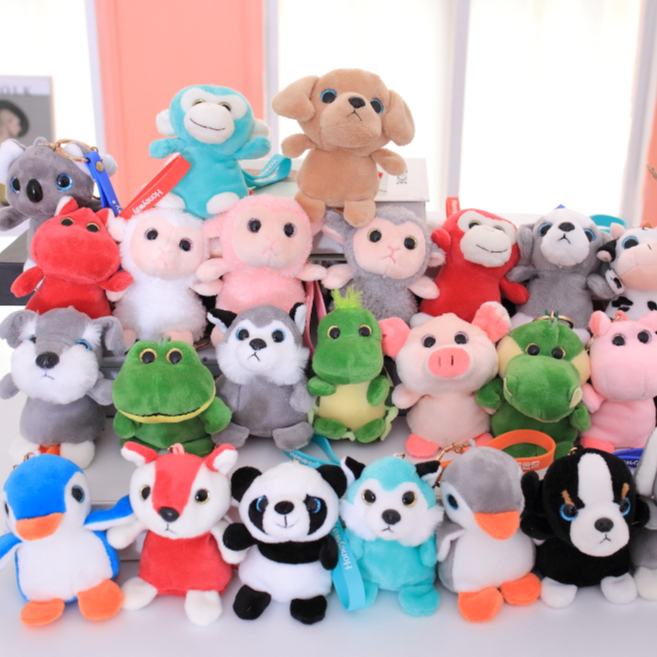 Wholesale Custom Plush Keychain Customize Stuffed Plush Toy Animal Cute Plush Keychain Hot Selling