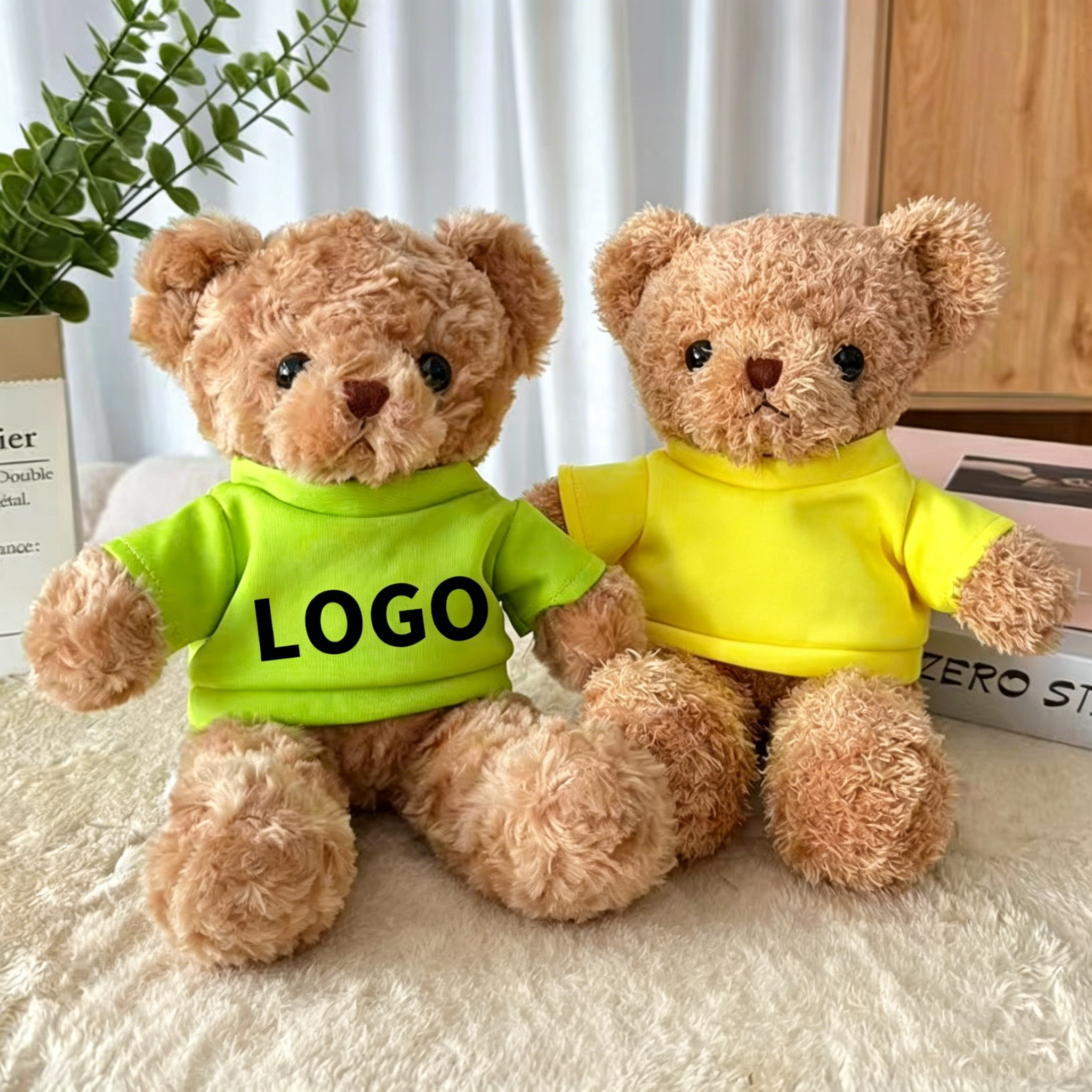 Custom Logo Teddy Bear Stuffed Animal Cute Plush Doll Soft Toy Gift For Birthday Christmas Children's Day Thanksgiving Day