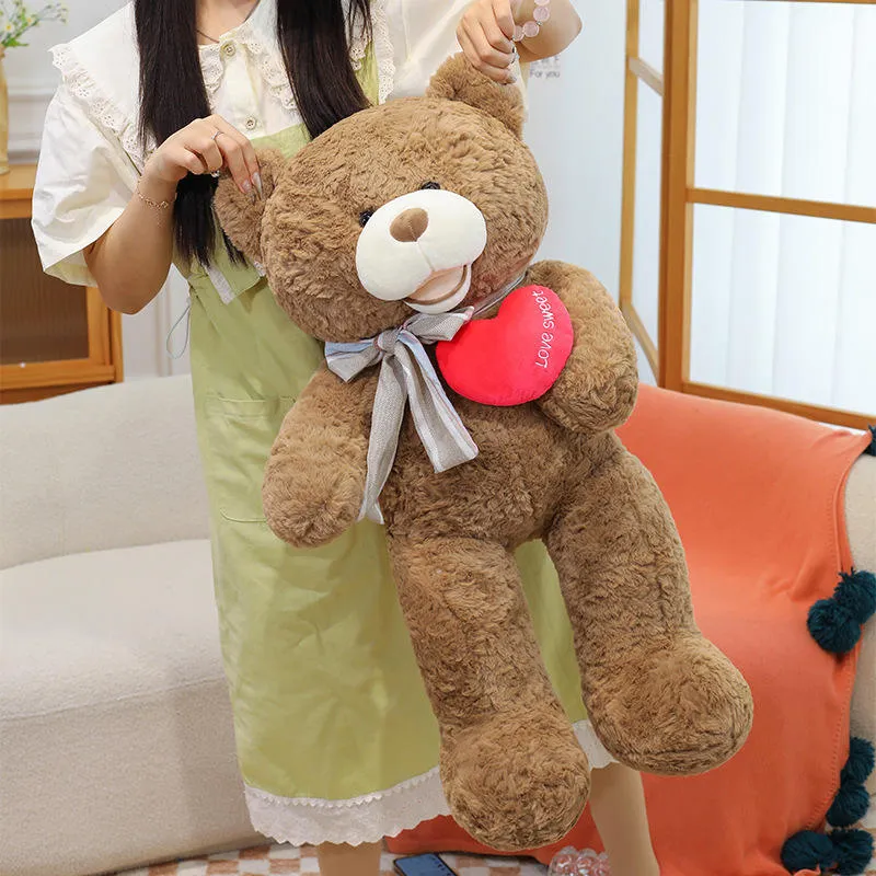 Custom Teddy Bear Plush Heart Stuffed Animal Soft Toy Promotional Gift Manufacturer