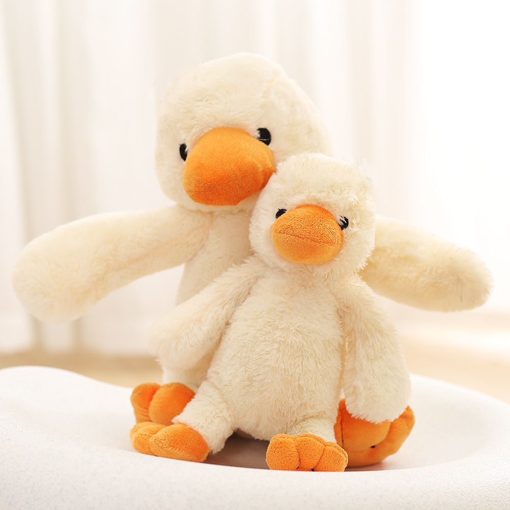 Dog Stuffed Animal Eco-Friendly Durable Chew Toys Soft Pillow Snuggle Cuddle Puppy Interactive Plush Duck Shape Gift Toy